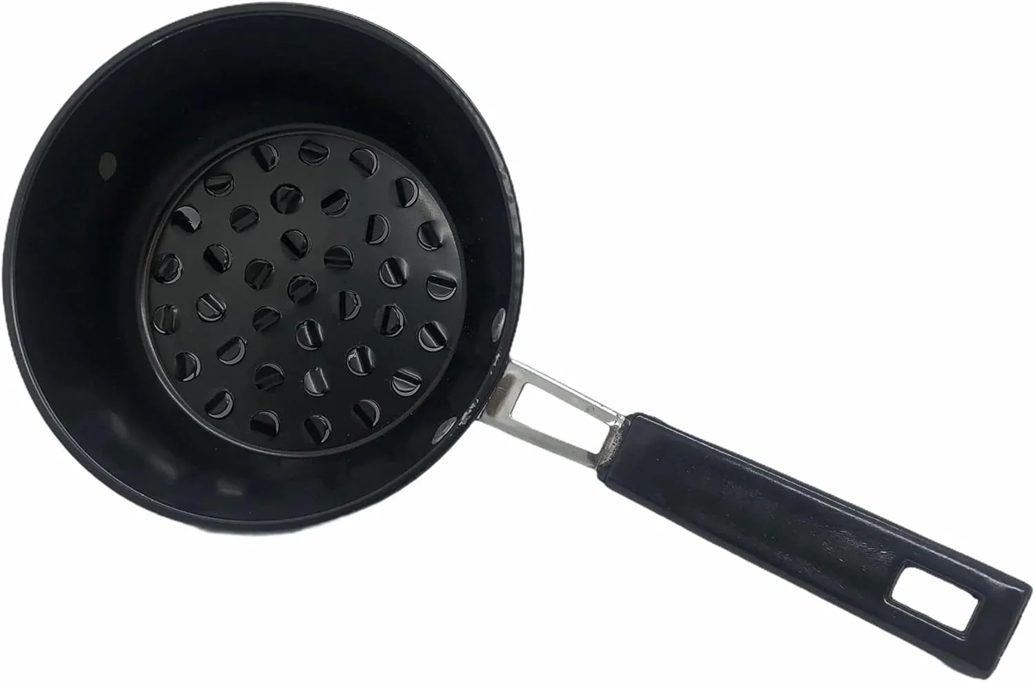 AKDC Round Shape Charcoal Holder With Wooden handle Comfort Grip Basket Charcoal Briquet/Charcoal Fuel Holders, Charcoal Baskets For Camping Hiking Outdoor use - Image 3