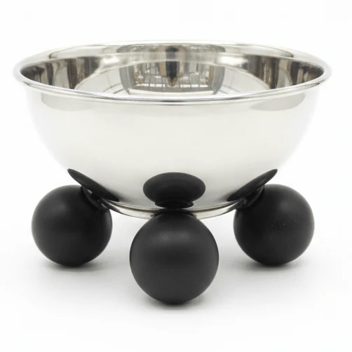 AKDC silver metal candy bowl serving dish durable elegant tableware 12cm