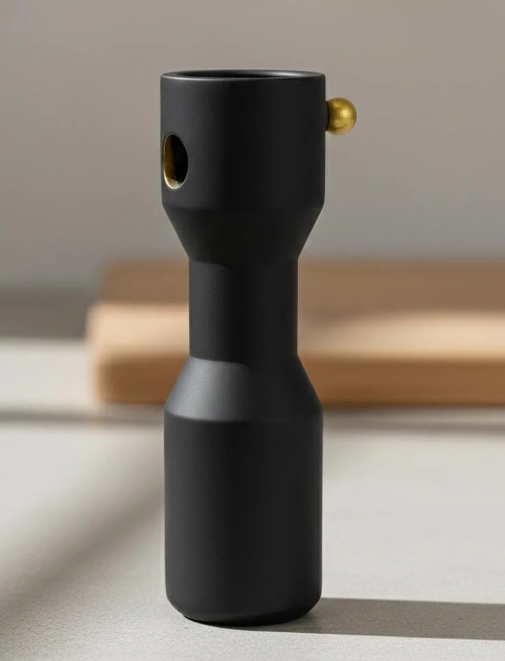 AKDC Slim Black Hard Plastic Flower Vase – Tall Elegant Decorative Piece – 30×8.5 cm - Image 2