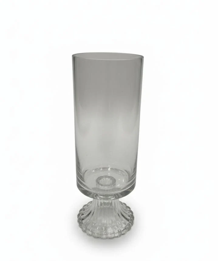 AKDC Slim Transparent Glass Vase – 28 cm Modern Minimalist Table Décor
