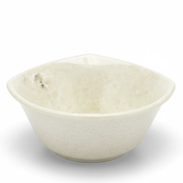 AKDC Melamine Small Cream Speckled Square Bowl Compact Serving Bowl for Dips and Side Portions – 11 cm