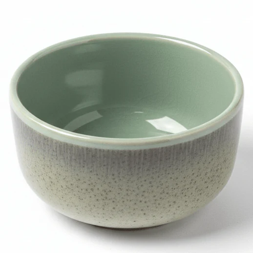 AKDC Small Green Black Crackle Melamine Soup Bowl Compact Serving Bowl for Individual Portions – 3.5 Inch