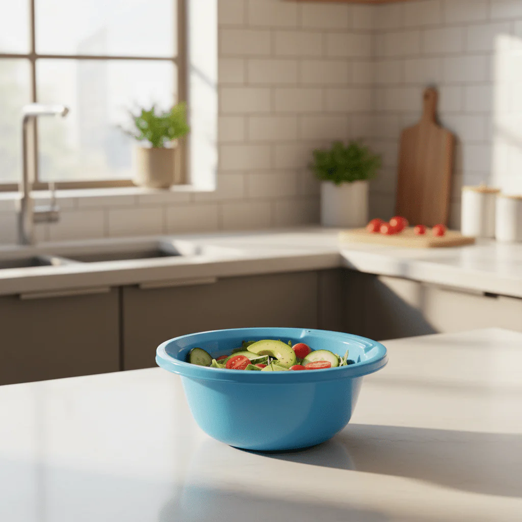 AKDC Small Plastic Round Bowl – 16 cm (Assorted Colors) - Image 2