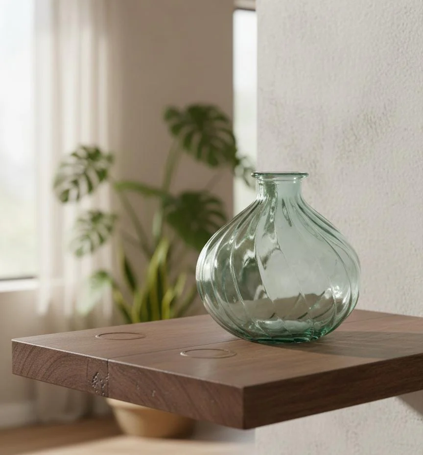 AKDC Small Transparent Glass Vase – 17 cm Simple Modern Home Décor - Image 2