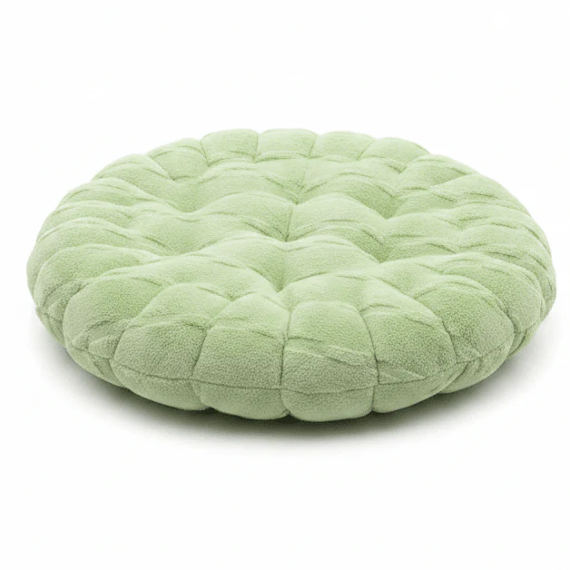AKDC Soft Plush Mint Green Round Seat Cushion Comfortable Chair Pad for Home Office Dining Chairs 35× 35cm