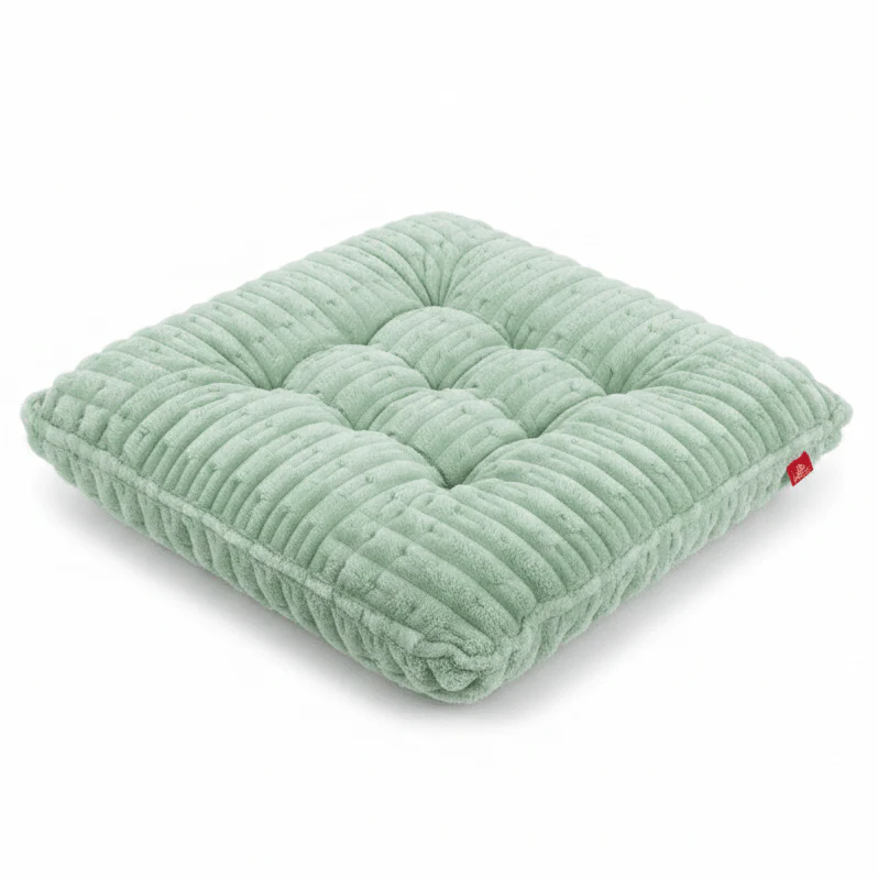 AKDC Soft Plush Mint Green Square Seat Cushion Comfortable Chair Pad for Home Office Dining Chairs 40 × 40 cm