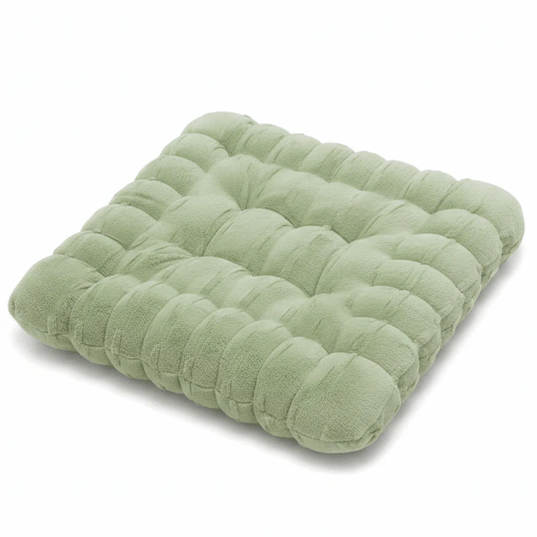 AKDC Soft Plush Sage Green Square Seat Cushion Thick Comfortable Chair Pad for Living Room and Dining Chairs 40 × 40 cm