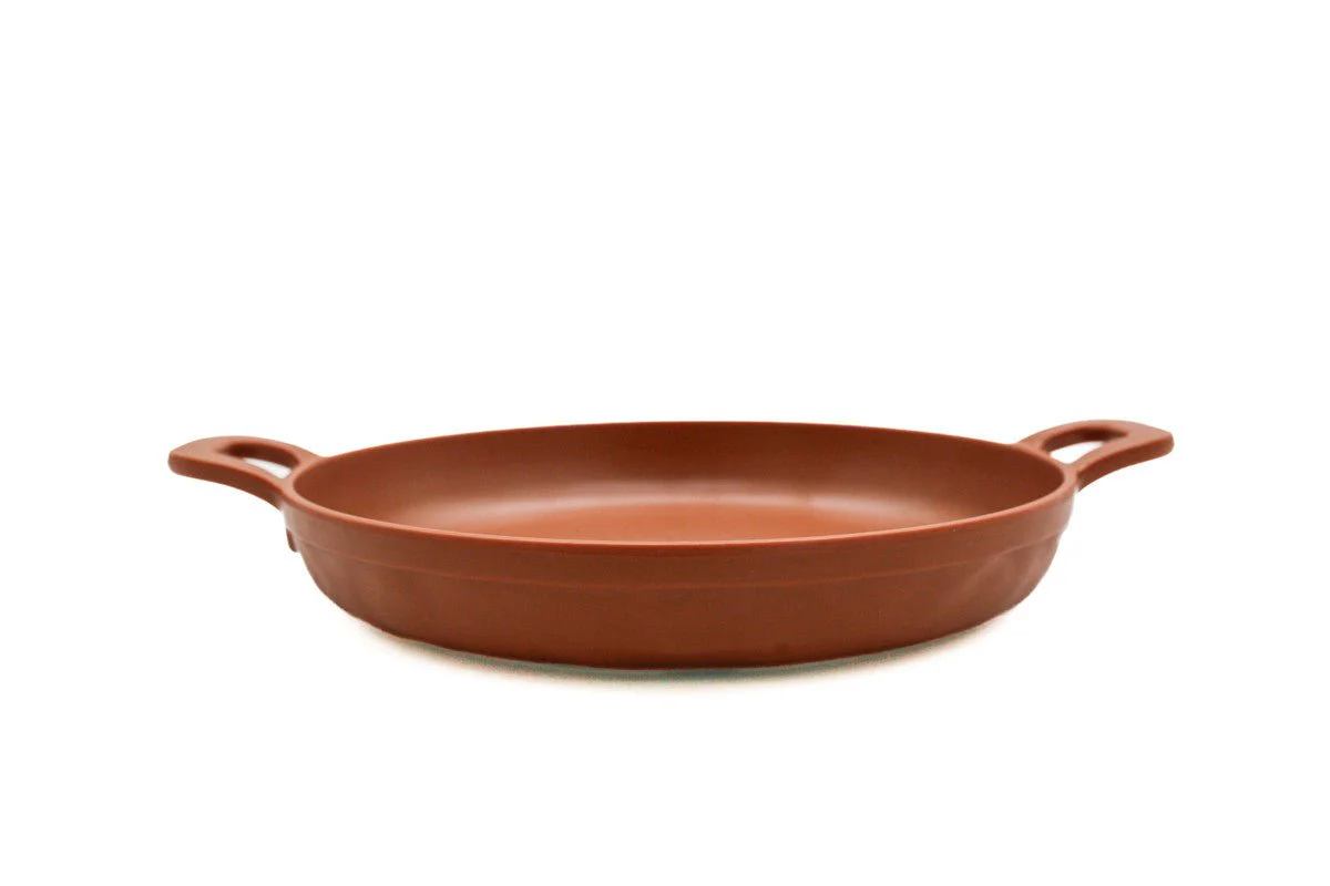 AKDC-Srv Trcot Round Serving Dish 19.1cm clay color