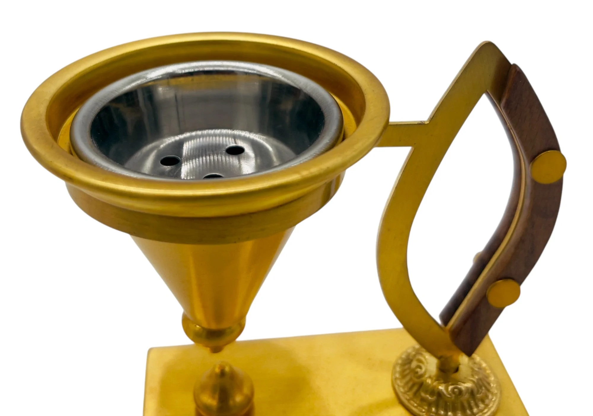AKDC SS Incense Burner 13cm*11cm*8.5cm, Gold, N-02102 - Image 2