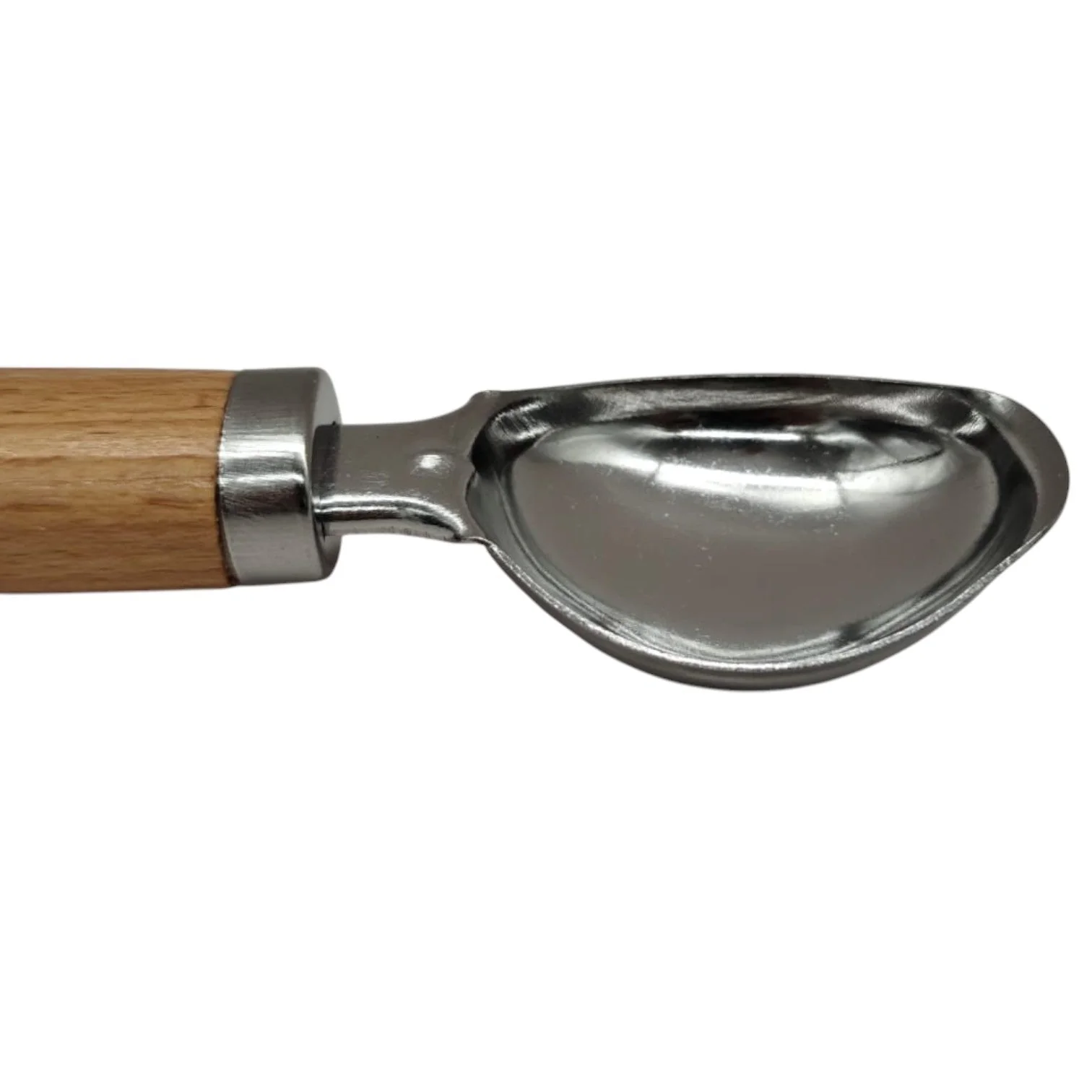 AKDC Staineless Steel Ice Cream Scoop With Acacia Wood Handle-18cmX4cm-Wooden&Steel - Image 2