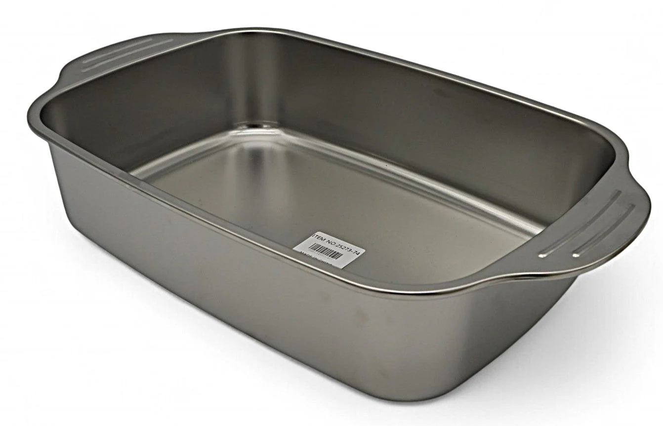 AKDC Stainless Steel Baking Tray – 33×19×8 cm, Perfect for Oven Cooking and Roasting