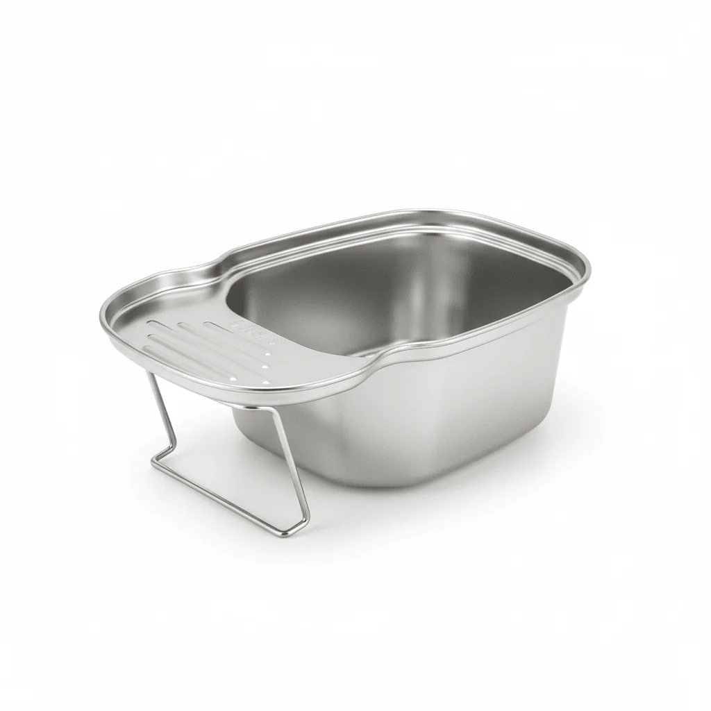 AKDC Stainless Steel Chrome Finish Strainer (22×13×7 cm)