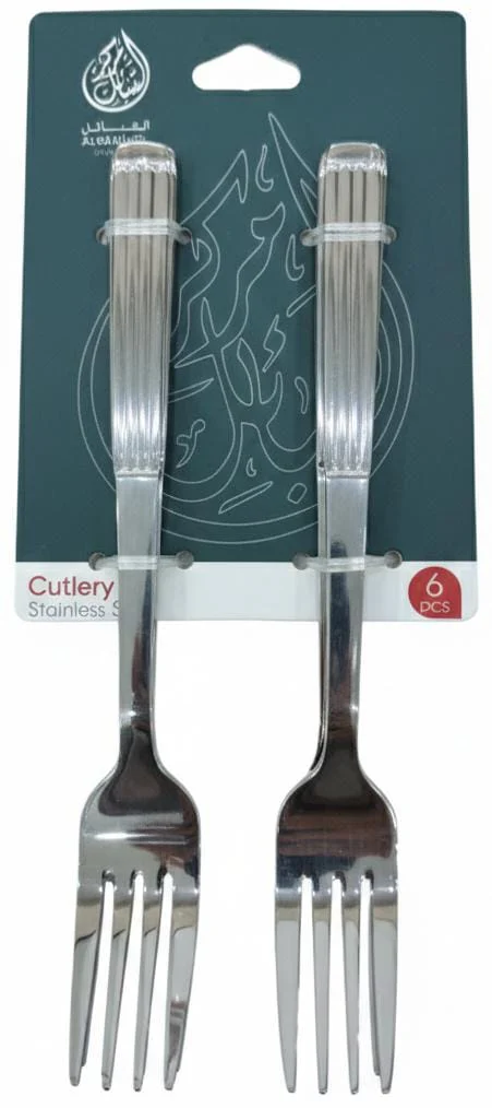 AKDC Stainless Steel Fork Set – 6 Pcs, 15 cm,Silver Contemporary Design 15