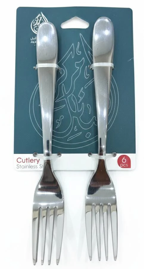 AKDC Stainless Steel Fork Set – 6 Pcs, 15 cm,Silver Elegant Style Design 14