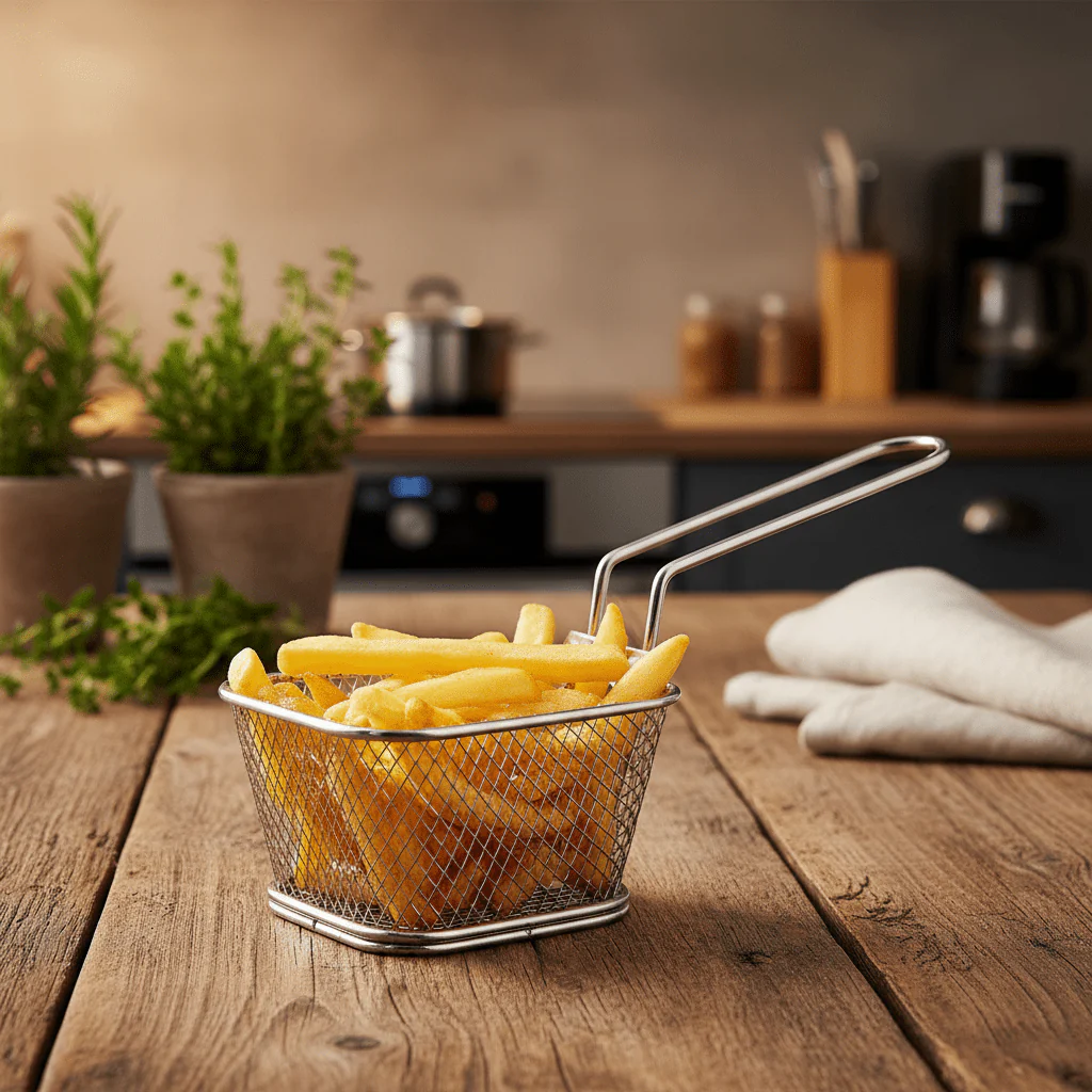 AKDC Mini Stainless Steel French Fries Draining Strainer (22×10×6 cm) - Image 2