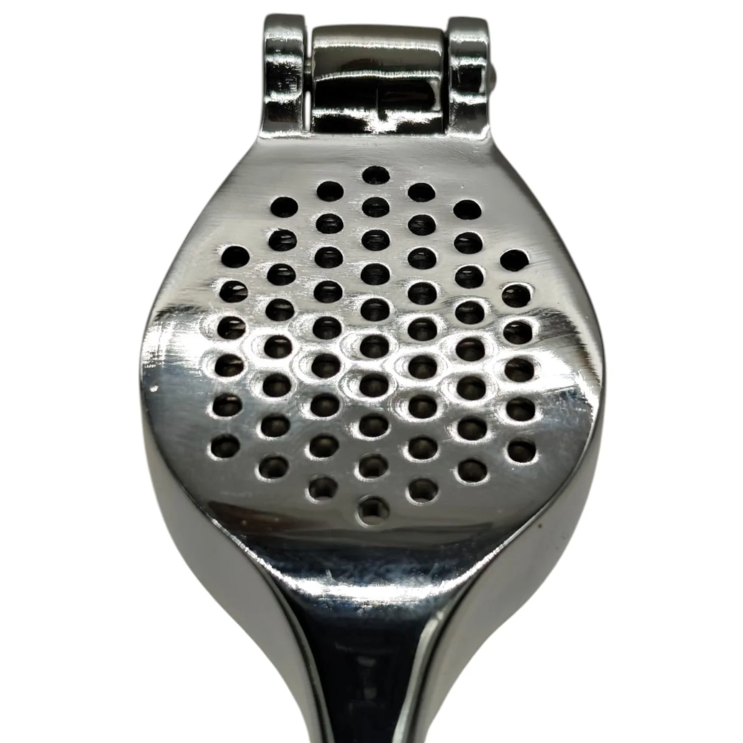 AKDC Stainless Steel Garlic Press, Heavy-Duty Garlic Squeezing Tool Effortless Garlic Crusher-20cm-Blue&Steel - Image 3