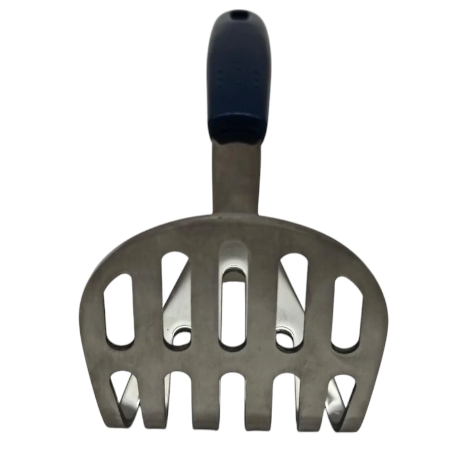 AKDC Stainless Steel Potato Masher Heavy Duty Masher for Avocados Beans Meat and Vegetables Ergonomic Kitchen Tool for Effortless Mashing Easy to Clean-25cmX8cm-Blue&Steel - Image 4