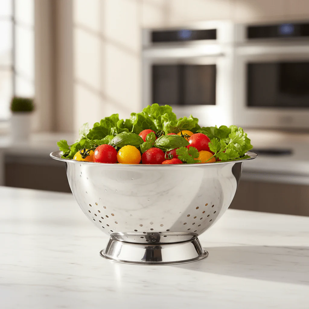 AKDC Stainless Steel Colander – 23 cm - Image 2