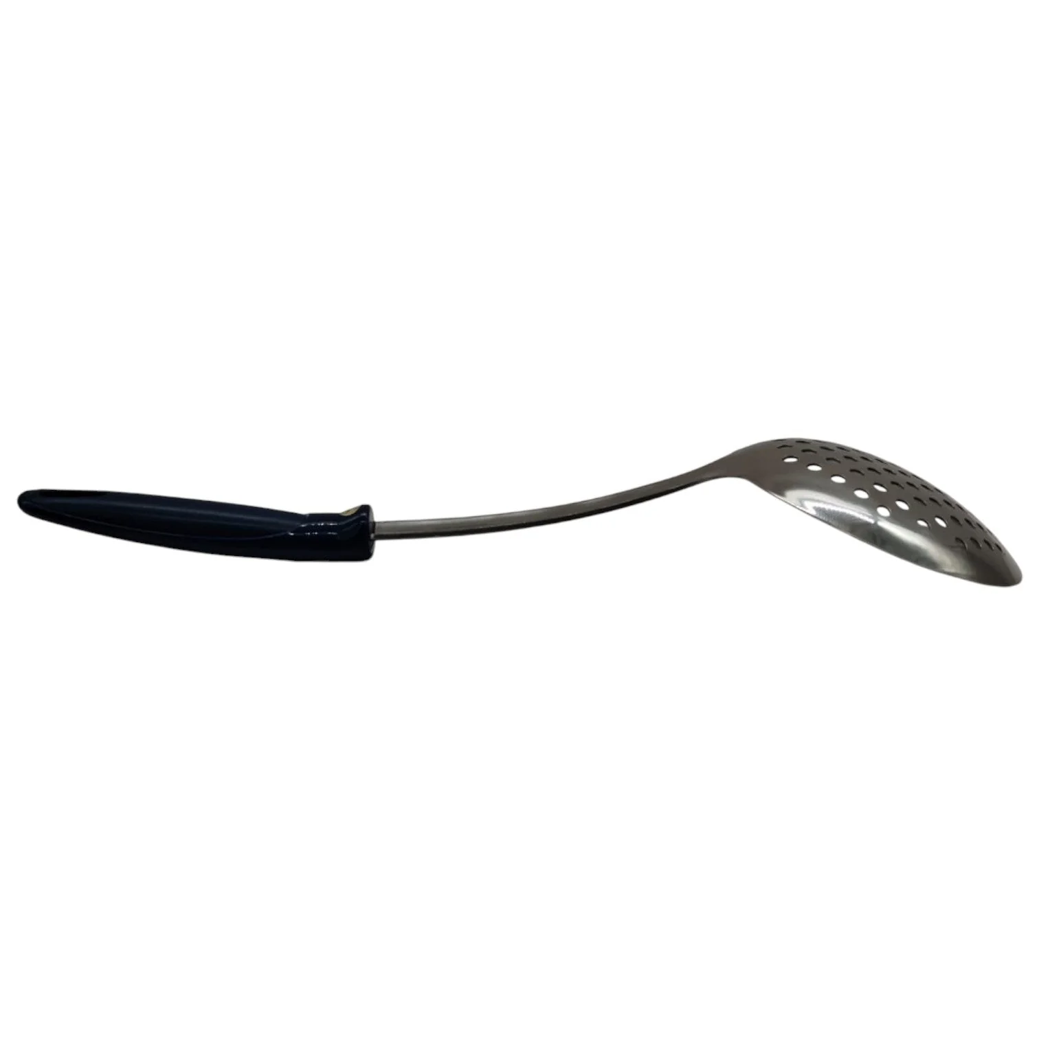 AKDC Stainless Steel Skimmer Turner Plastic Handle 35cmX12cm-Steel&Blue - Image 3