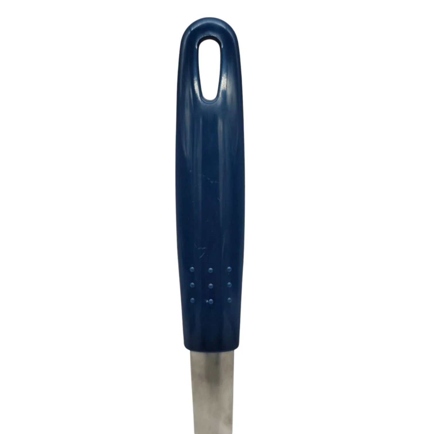 AKDC Stainless Steel Slotted Turner Plastic Handle Pancake Flipper  Omlete Flipper-34cm-Blue&Steel - Image 4