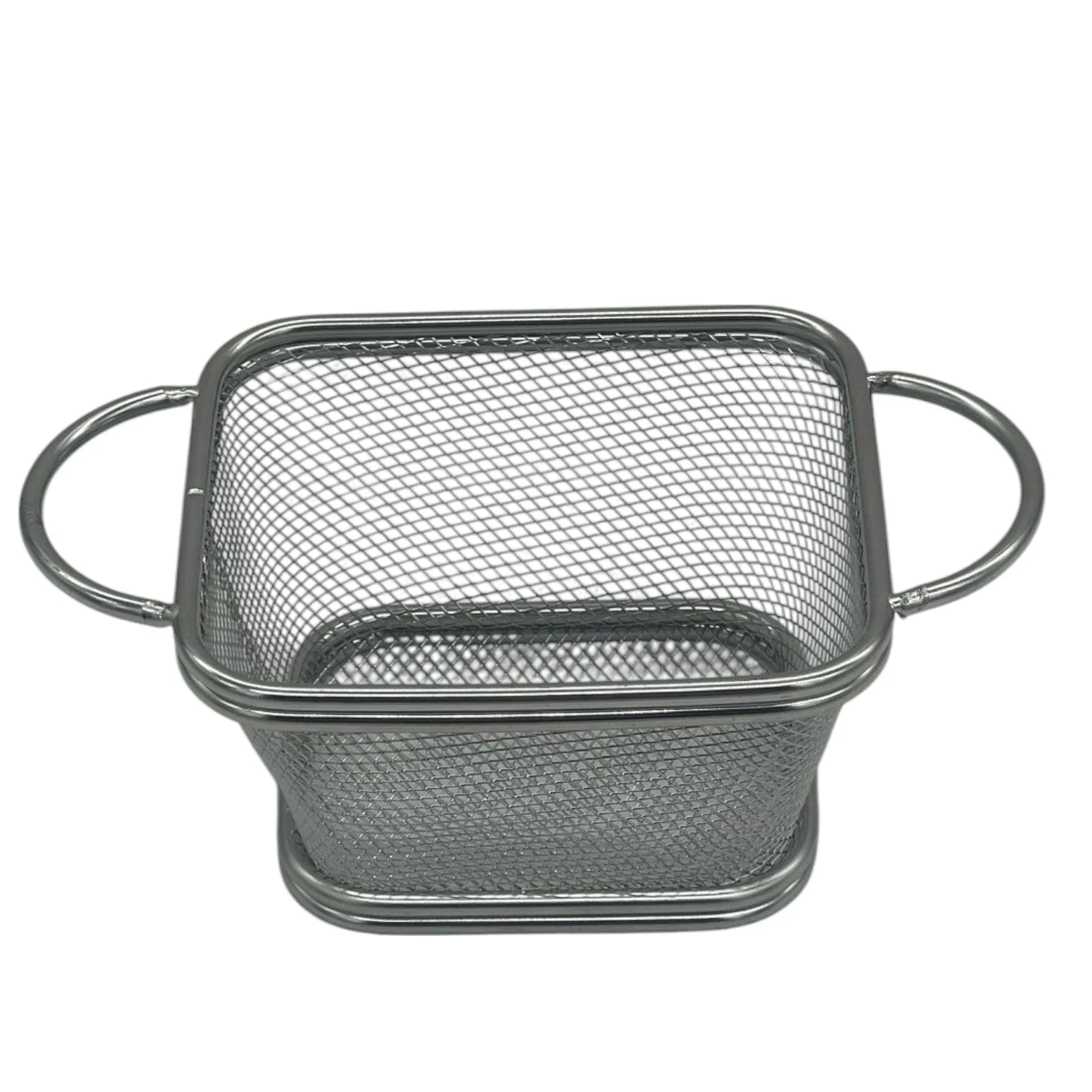 AKDC Stainless Steel Small Fryer Basket with Ear Handle -10cmX9cmX6cm-Steel - Image 3