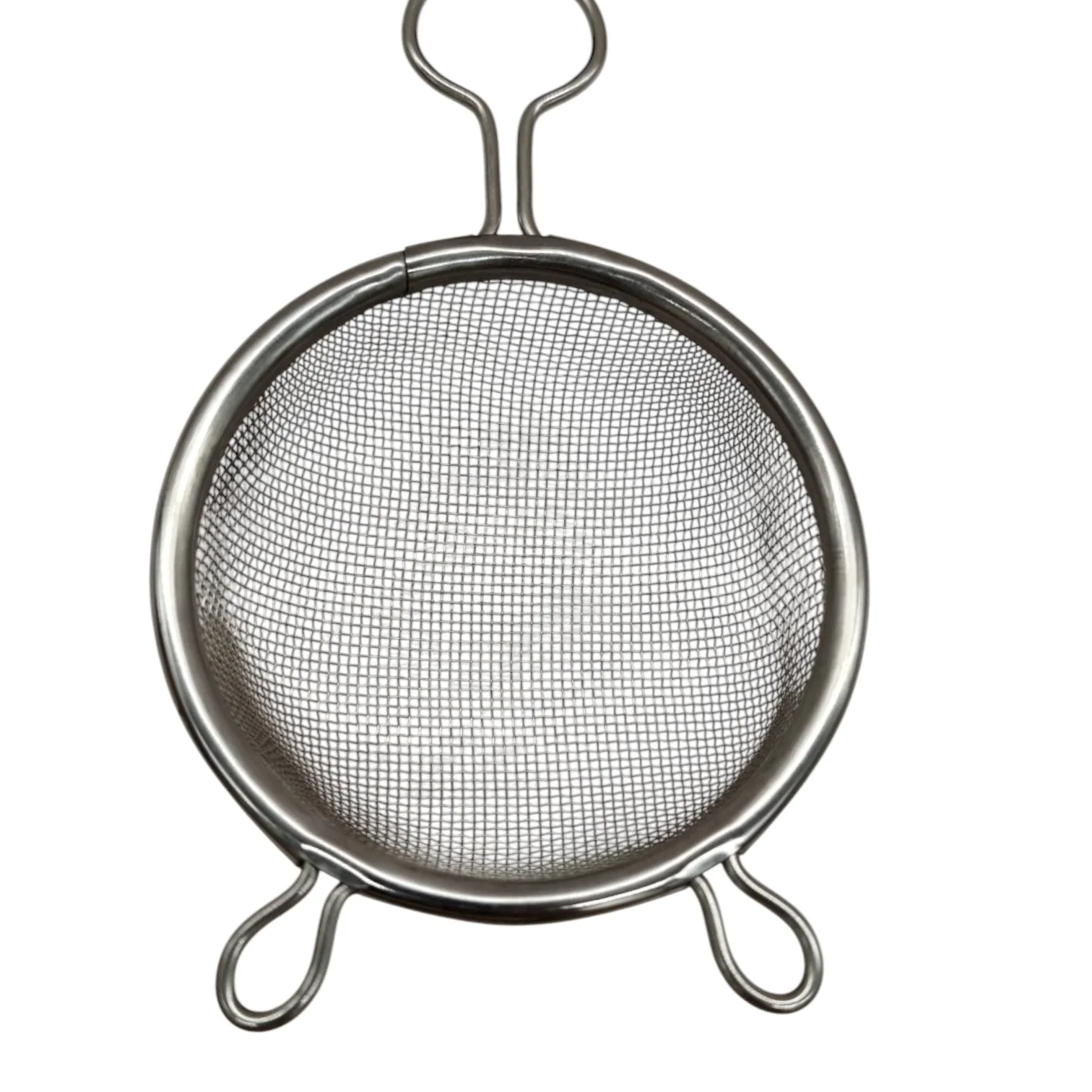 AKDC Stainless Steel Small Strainer With Plastic Handle Fine Mesh Strainer, Mini Cocktail Strainer For Cocktails Tea Herbs Coffee & Drinks, Tea Strainer with Handle Rust Proof-8cmX25cm-Blue&Steel - Image 3