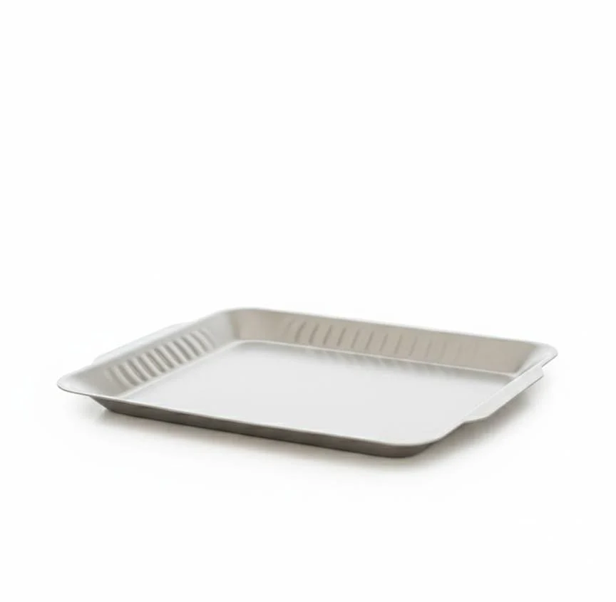 AKDC Stainless Steel Tray – Plain Rectangular Silver Finish | 22×14 cm Classic Utility Tray - Image 2