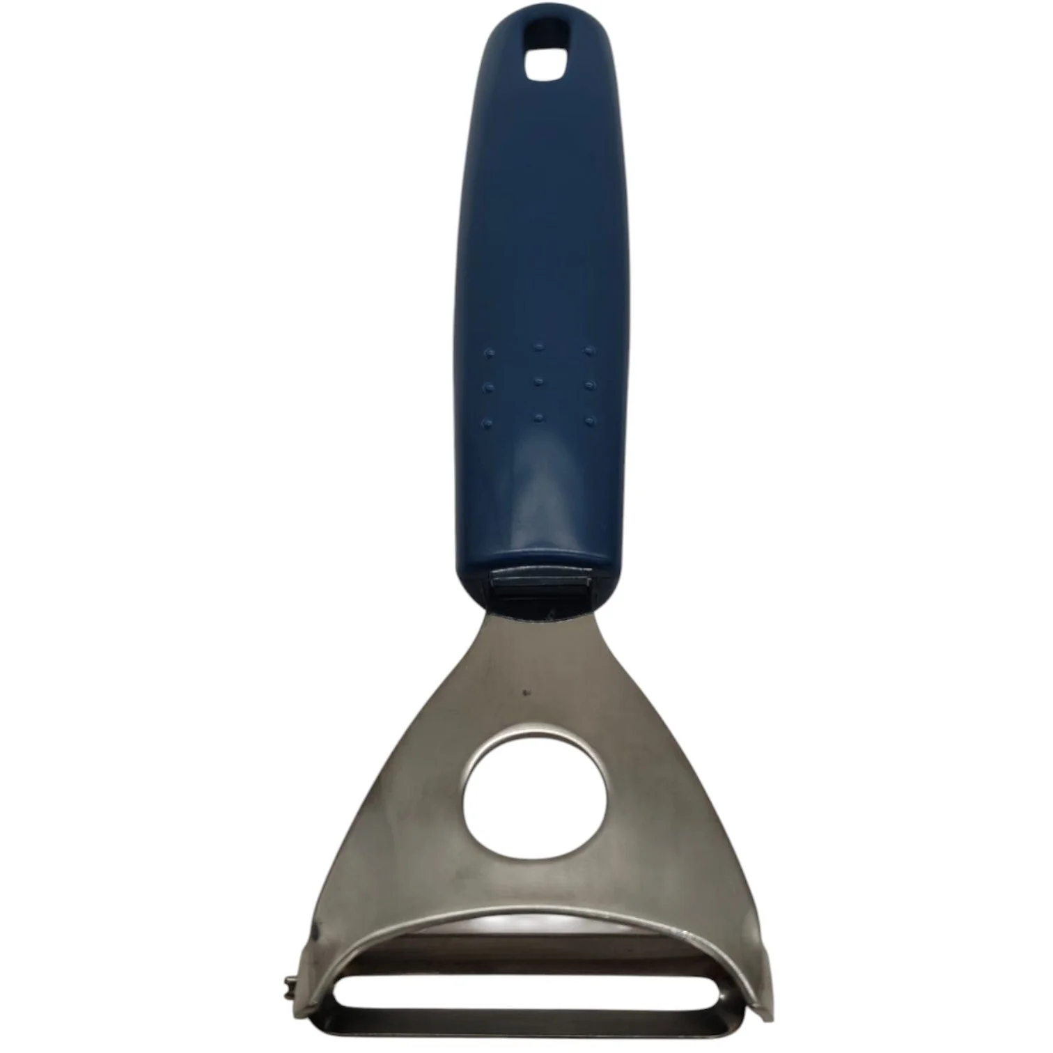 AKDC Stainless Steel Vegetable Y Peeler Julienne Swivel Slicer with Potato Eye Remover for Peeling Fruits and Vegetables-18cmX5.5cm-Blue&Steel