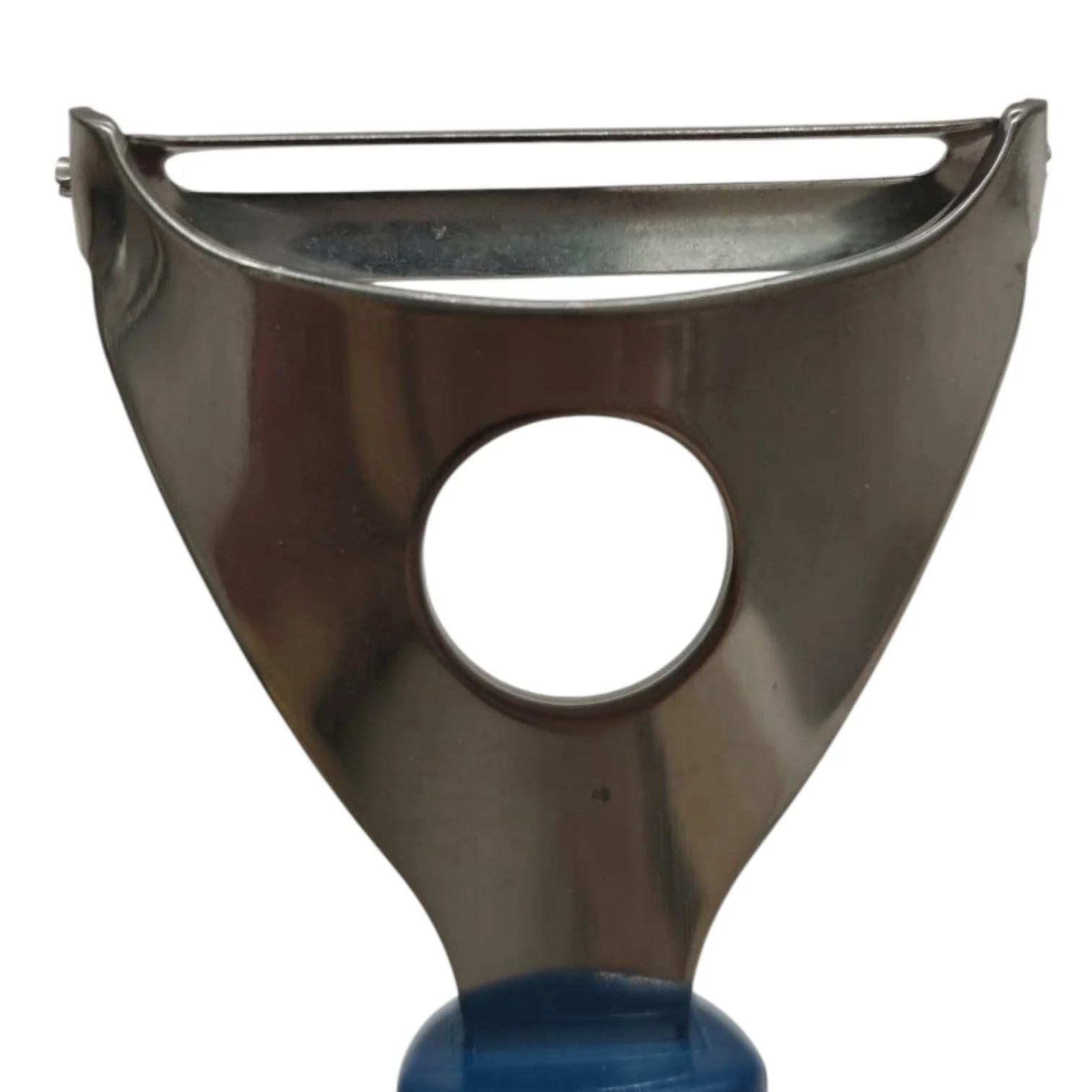 AKDC Stainless Steel Vegetable Y Peeler Julienne Swivel Slicer with Potato Eye Remover for Peeling Fruits and Vegetables-18cmX5.5cm-Blue&Steel - Image 3