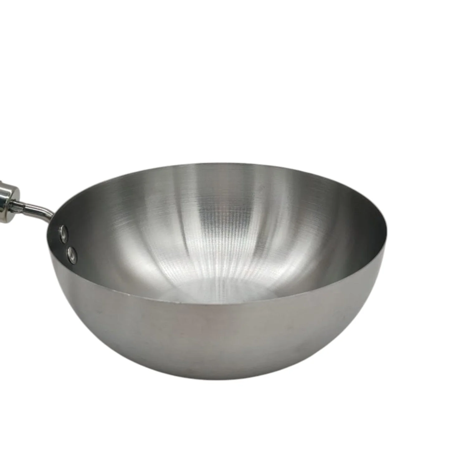 AKDC Stainless Steel Wok Pan Stir Fry Pan Deep Frying Wok Frying Skillet with Wooden Handle-1.8 Liter-39cm - Image 4