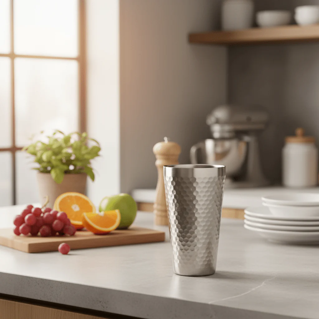 AKDC Stainless Steel Double Wall Hammered Tumbler -550ml - Image 2