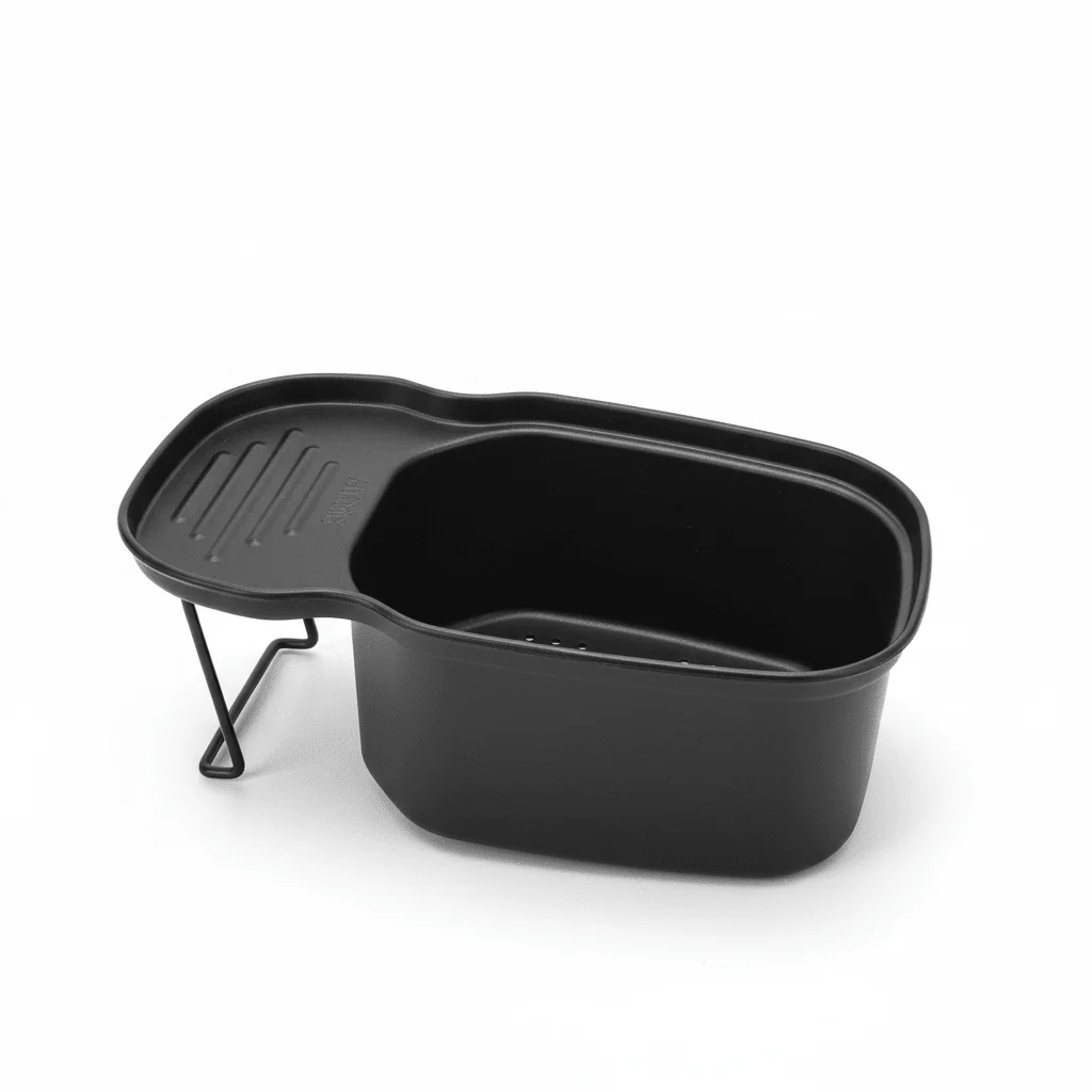 AKDC Steel Strainer with Black Finish (22×13×7 cm)