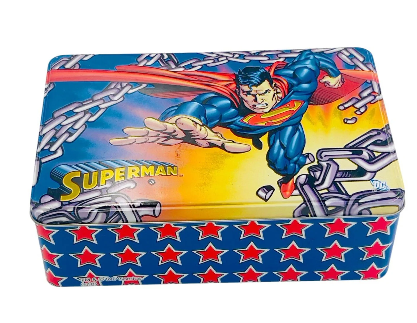 AKDC Superman Chain Breaker Metal Canister 20cm*13cm*7.5cm, Blue- W09803
