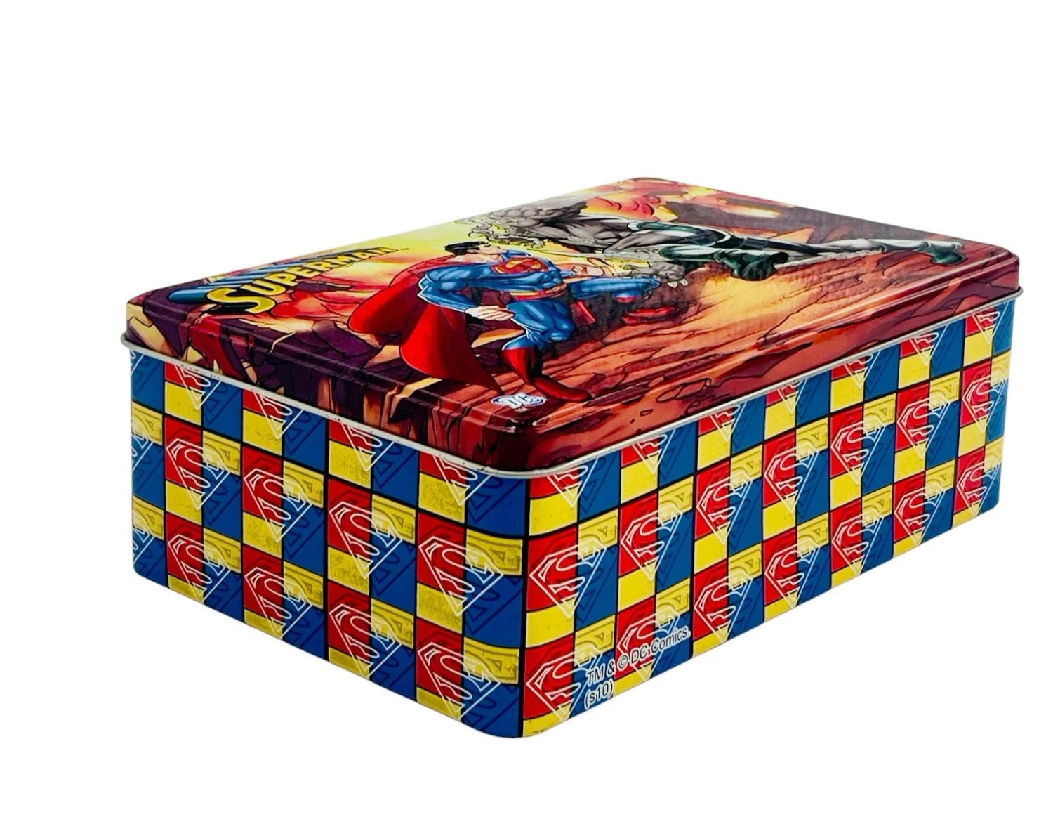 AKDC Superman War Metal Canister 20cm*13cm*7.5cm, Blue- W09803 - Image 2