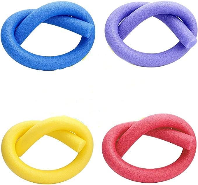 AKDC Swimming Noodles Floating Swimmings Pool Noodle Swim Kickboard Water Float Aid Woggle Noodles Hollow Learn Swimming Foam Diy Toys Over Random Assorted Colors-64InchX2.5Inch- (1 Piece) - Image 3