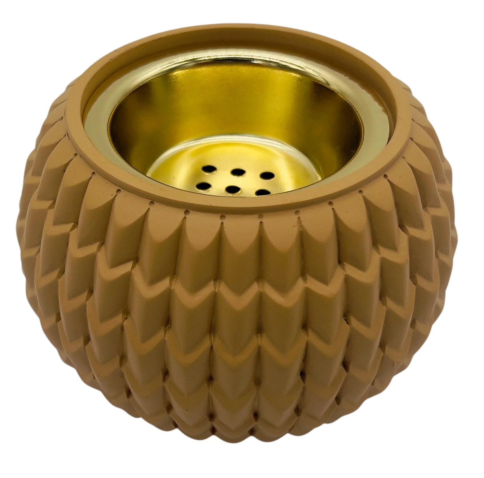 AKDC Textured Ceramic Incense Burner – Beige Finish, 9×9cm - Image 2