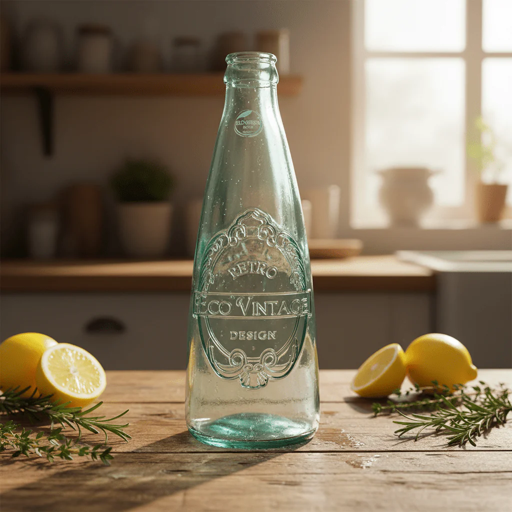 AKDC Vintage Eco Glass Decanter – Elegant Water & Juice Serving Bottle for Dining Table – 1 L - Image 2