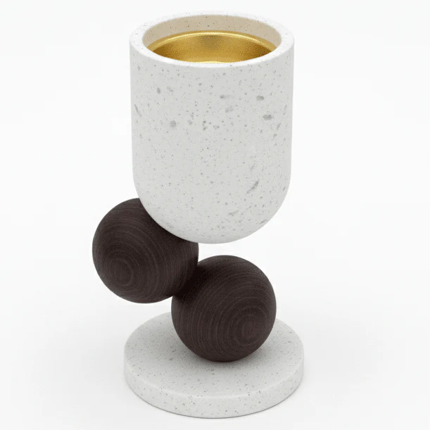 AKDC White Ceramic Cylindrical Incense Burner – Minimalist Design for Modern Home or Meditation Room – 15.5 cm