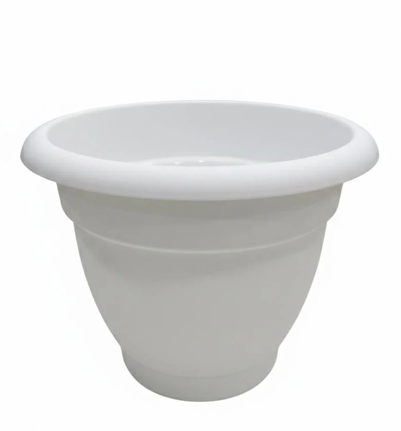 AKDC White Extra-Large Plastic Plant Pot – Premium Deep Round Planter – 30×36 cm