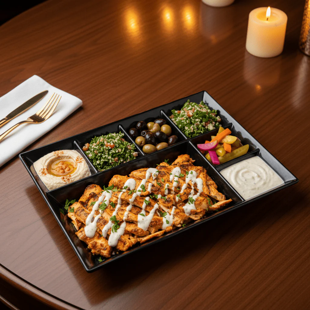 AKDC White Rectangular Melamine 6 Portion Serving Plate 33 × 26 cm Premium Section Plate for Food Serving in Hotels and Homes - Image 2
