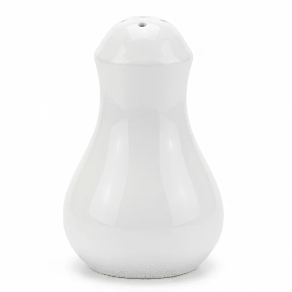 AKDC White Salt & Pepper Bottle Set – 9 cm Durable Ceramic Seasoning Dispensers for Home & Restaurant