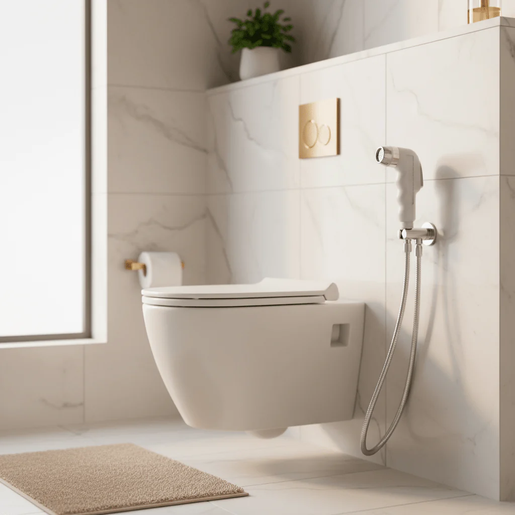 AKDC Plastic Shattaf Head – Handheld Bidet Spray Nozzle-White - Image 2