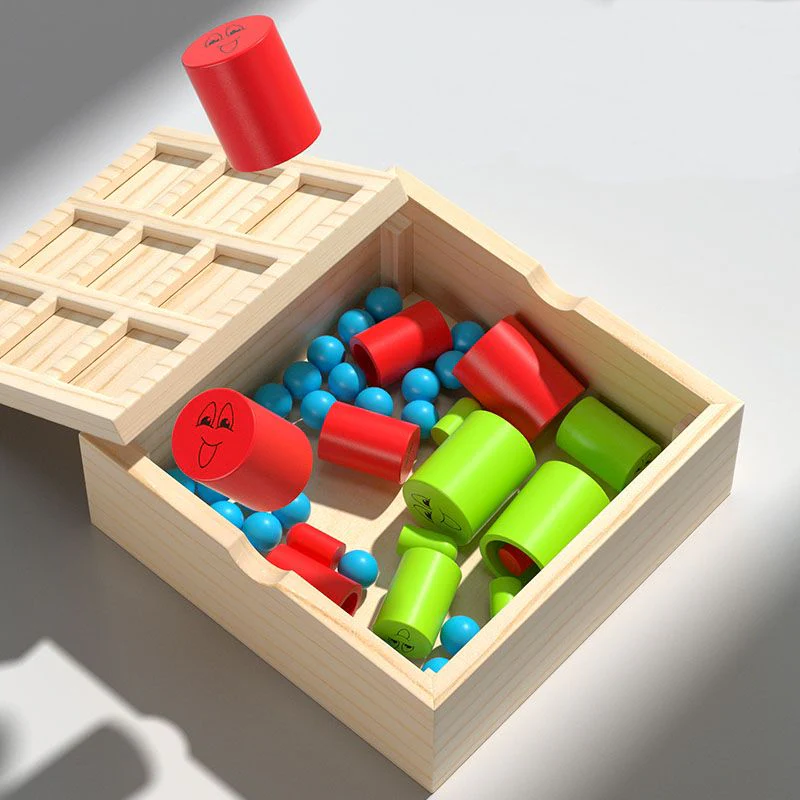 AKDC Wooden 2-in-1 Chess Game Playset, Improve Coordination Ability - Image 4