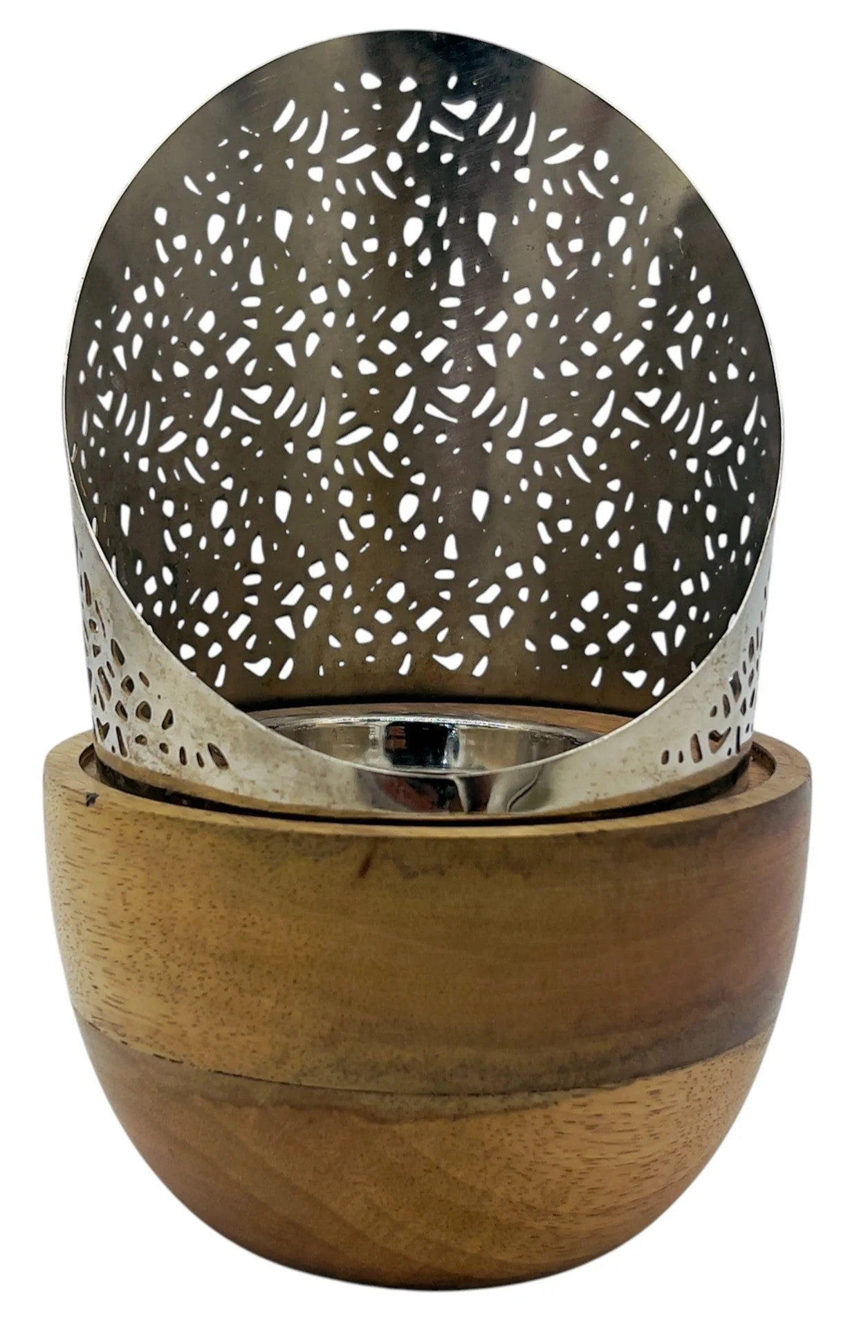 AKDC Wooden and Metal Incense Burner 13cm*22cm, Silver, BD32091