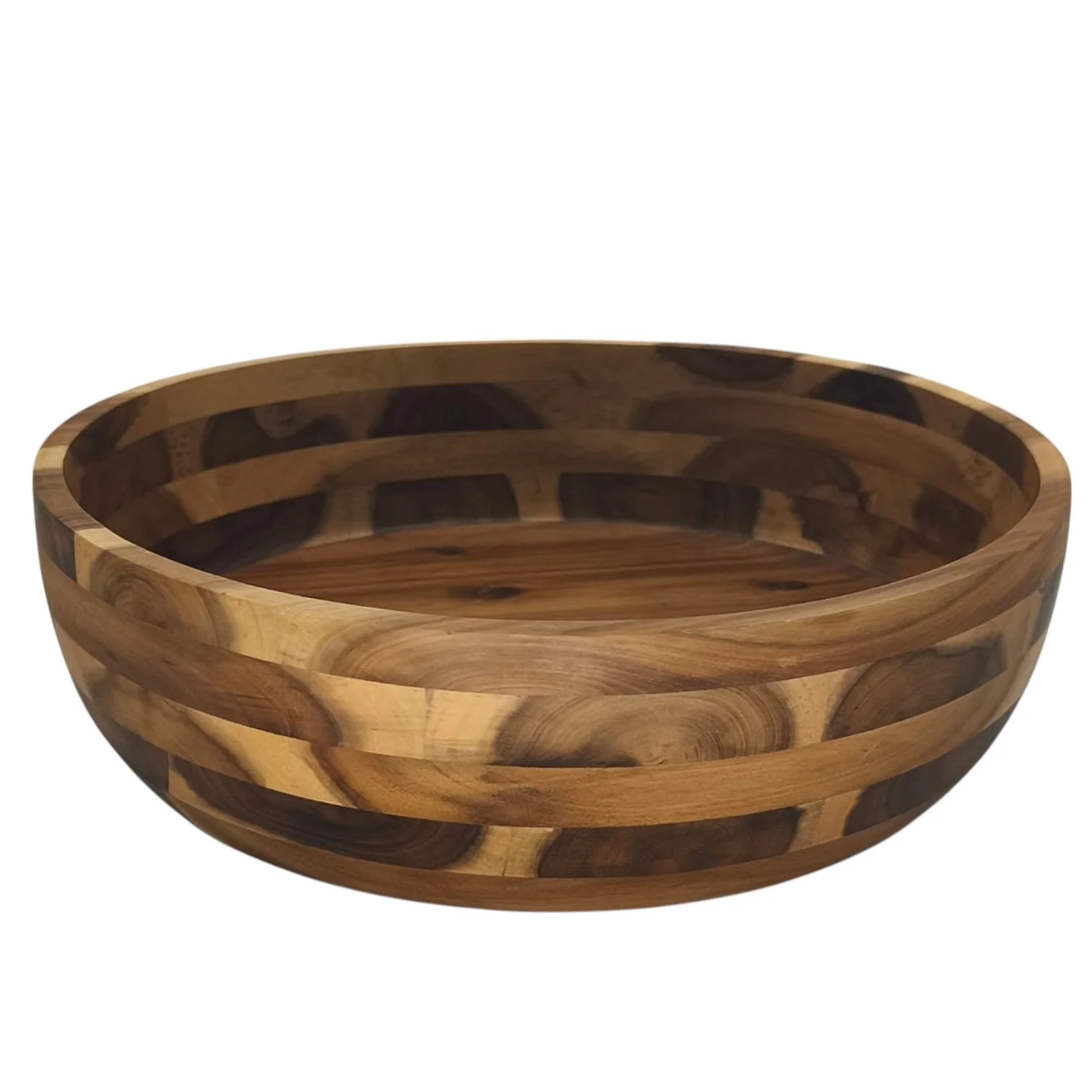 AKDC Wooden Bowl Natural Food Service Wooden Bowl For Rice Fruits  Nuts Container Dinnerware-35cmX10cm