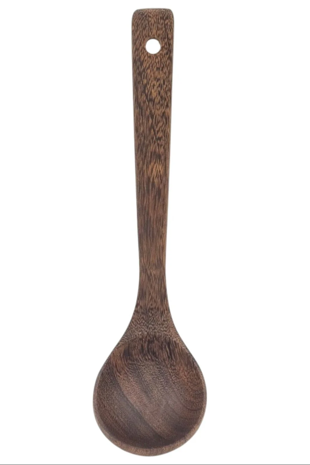 AKDC Wooden Ladle, Wooden Spoons, Wood Soup Spoon Serving Spoon with Comfortable Long Handle and Grain for Cooking, Serving and Stirring-27cmX8cm - Image 2