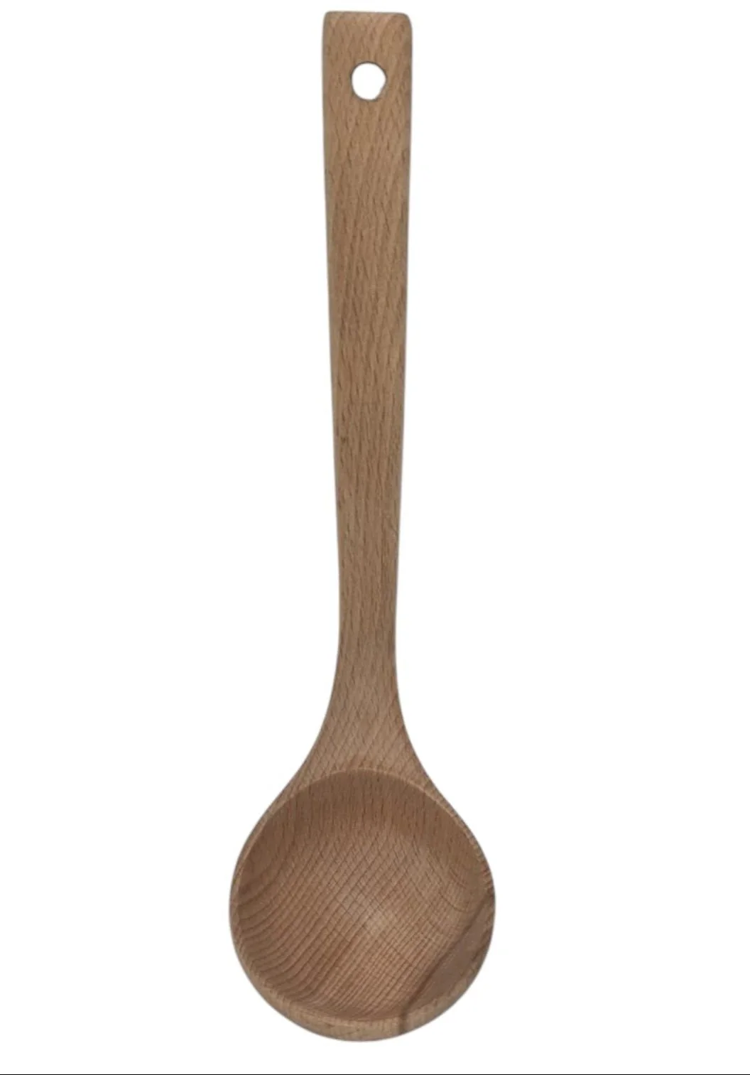 AKDC Wooden Ladle, Wooden Spoons, Wood Soup Spoon With Comfortable Long Handle and Grain for Cooking, Serving and Stirring-28cmX8cm - Image 2