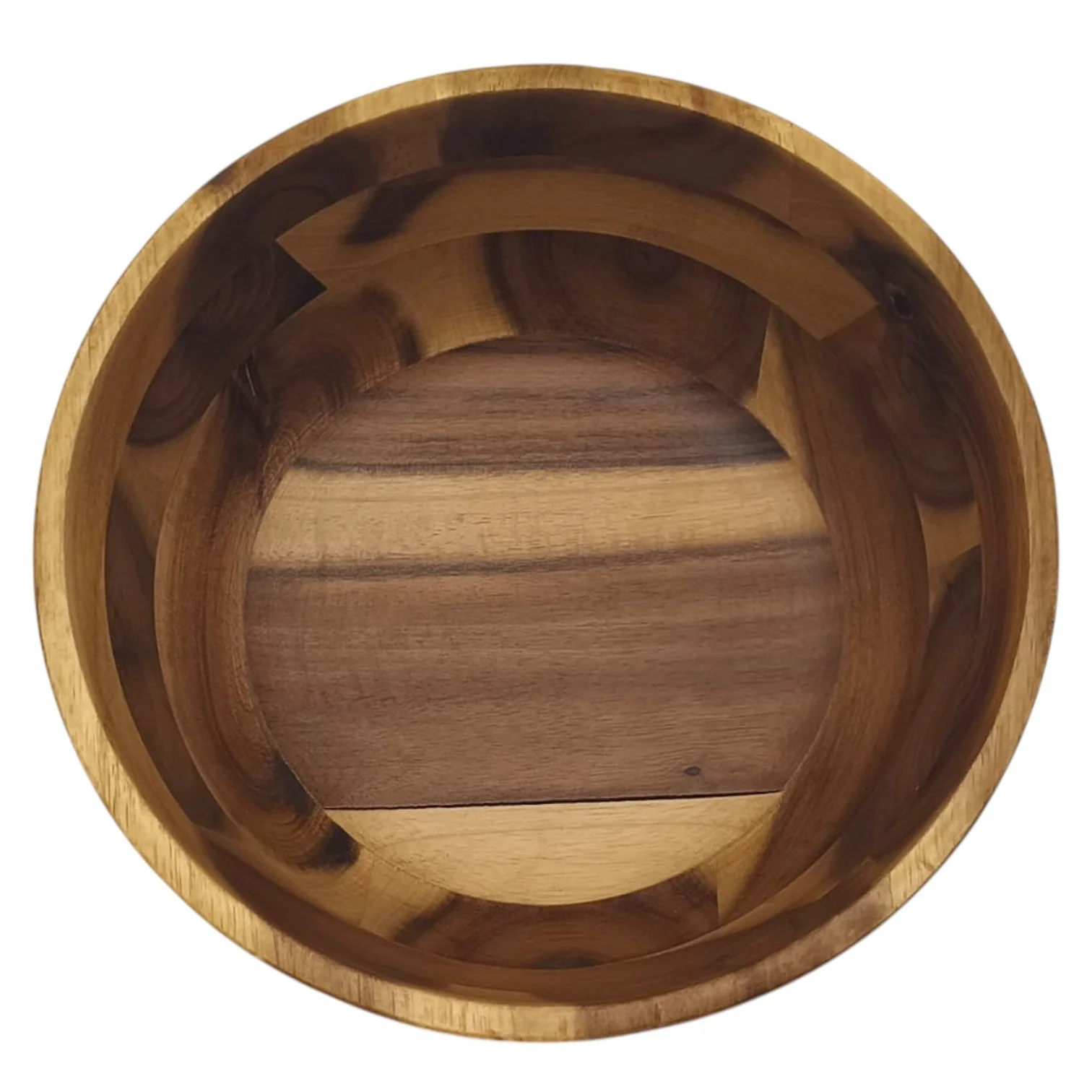 AKDC Wooden Salad Bowl Wooden Serving Bowl Round Soup Bowl for Fruits Salads Pasta Snack Decoration-20cmX8cm - Image 3