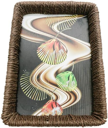 AKDC Wooden Tray Rectangular Medium Multicolor-36cmX26cmX5cm - Image 2