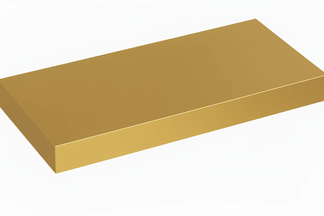 AKDC Wooden Floating Wall Shelf 40*23.5*3.8 Cm - Gold Color